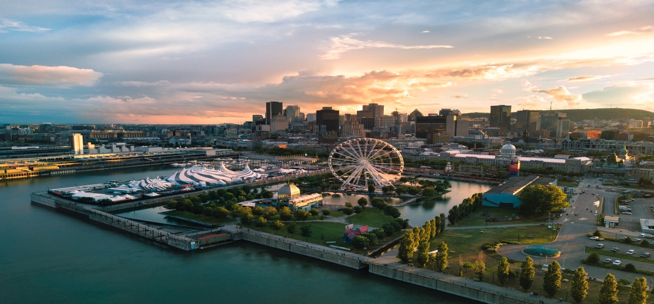 Der alte Hafen von Montreal mit Riesenrad