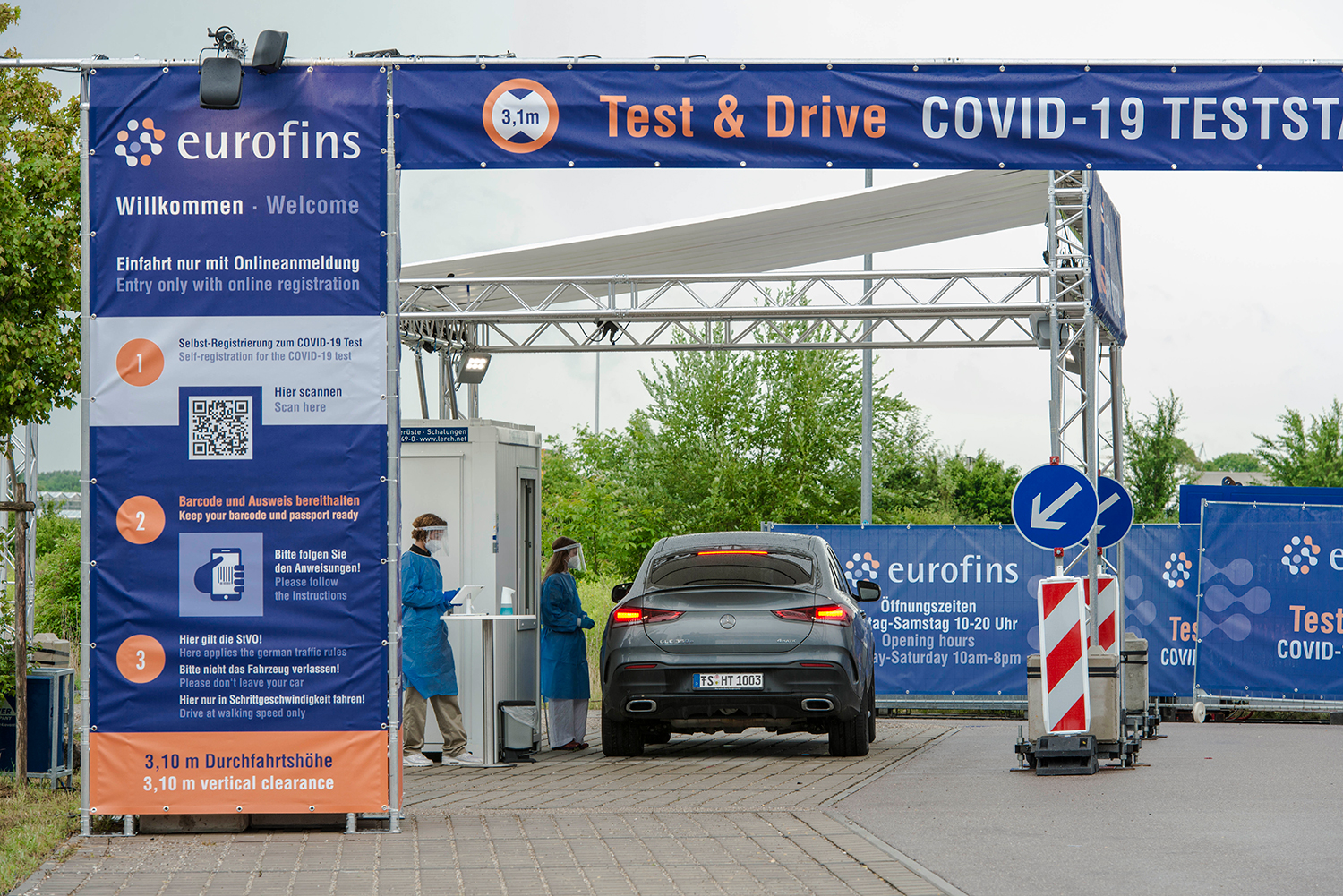 Eurofins startet Drive-In Testzentrum in der Nähe des Flughafen Münchens