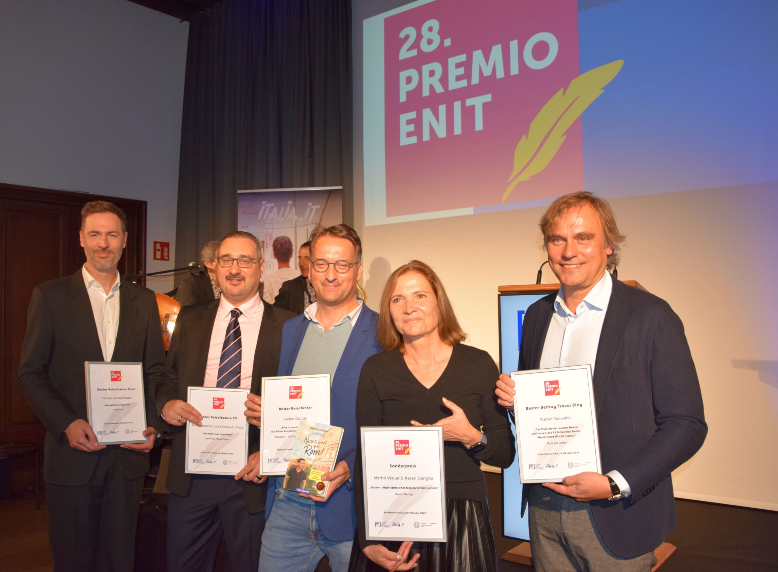 Glückliche Gewinner beim 28. Premio ENIT in Frankfurt: Prämierte Beiträge zeigen Facettenreichtum des Belpaese